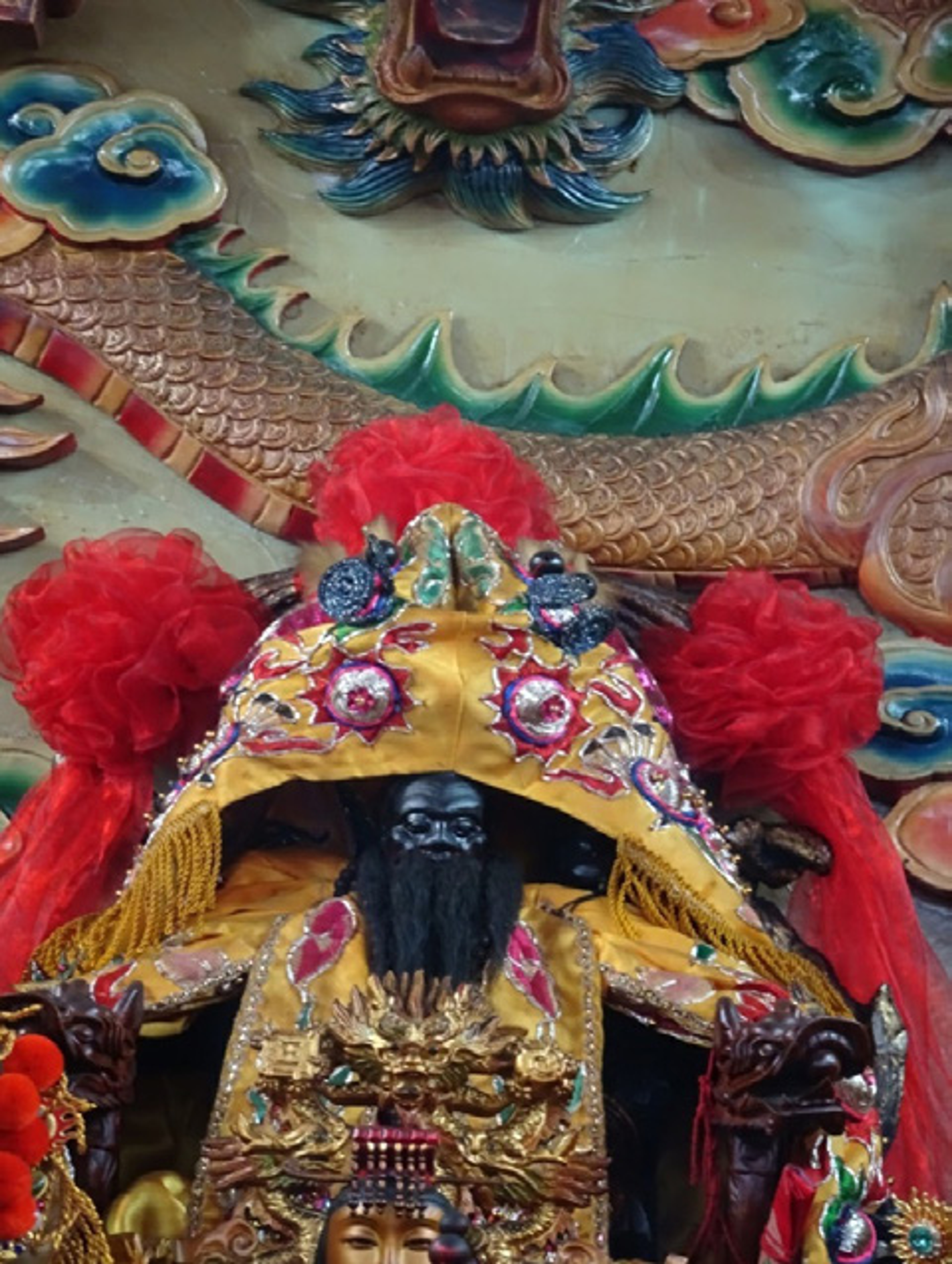 <p><span style="background-color: transparent;">圖 10 萬古聖公廟內榕樹公的「古公聖祖」造型神像</span></p>