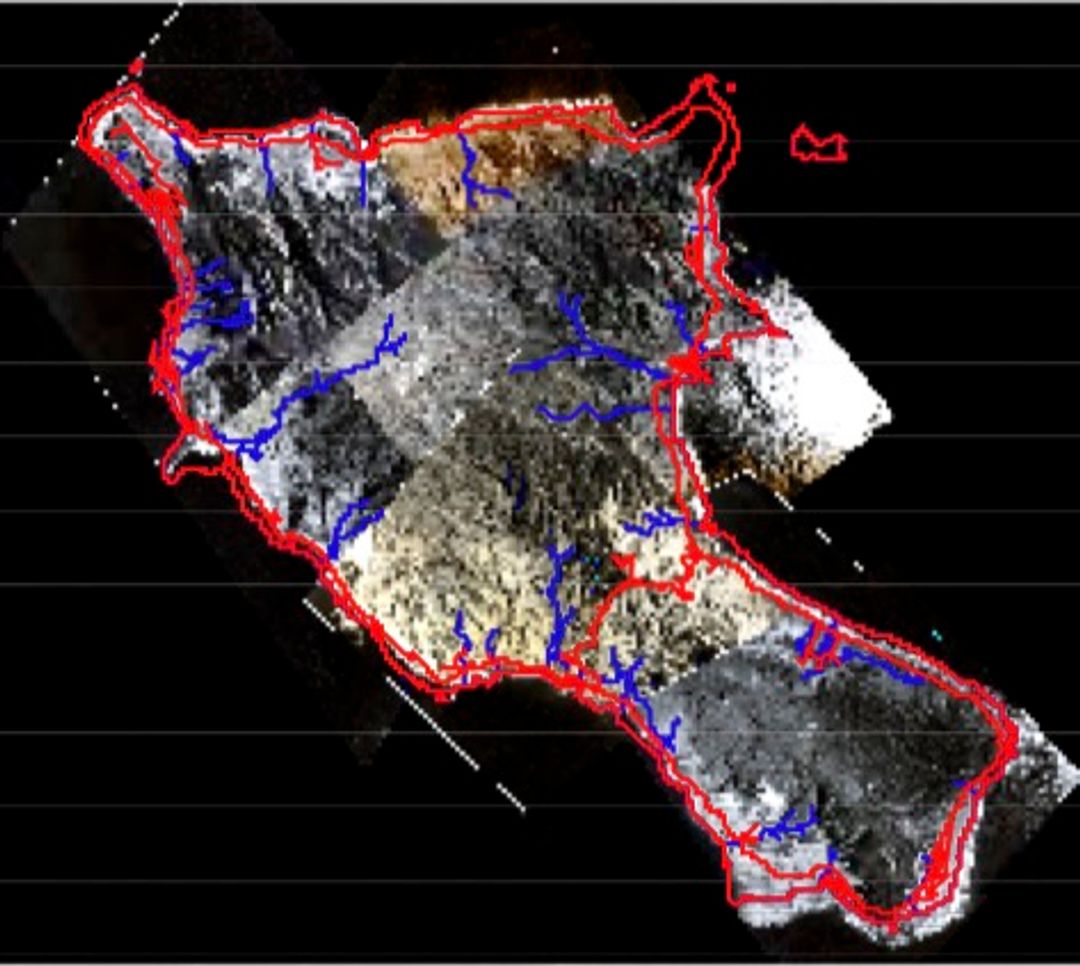 <p class="ql-align-center">航照之疊圖--蘭嶼的地景圖。</p>