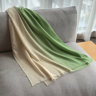 抹茶拿鐵_手工純羊絨圍巾 (現貨)