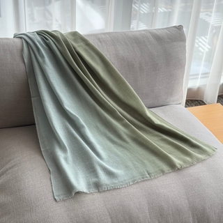 雨後森林_手工純羊絨圍巾 (現貨)