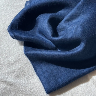 謐海藍_手工純羊絨圍巾 (現貨)