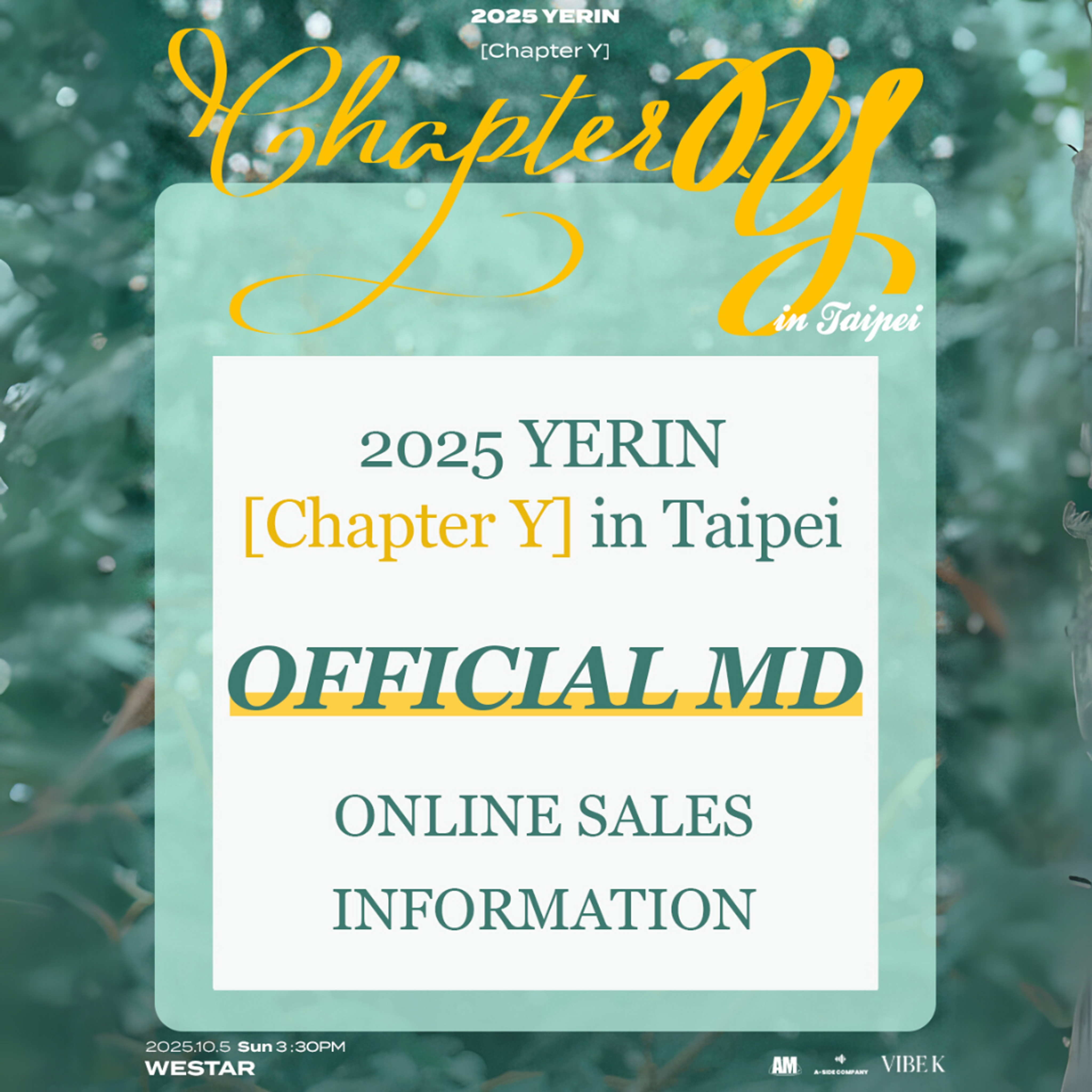 【2025 YERIN ’Chapter Y‘ in TAIPEI OFFICIAL MD】