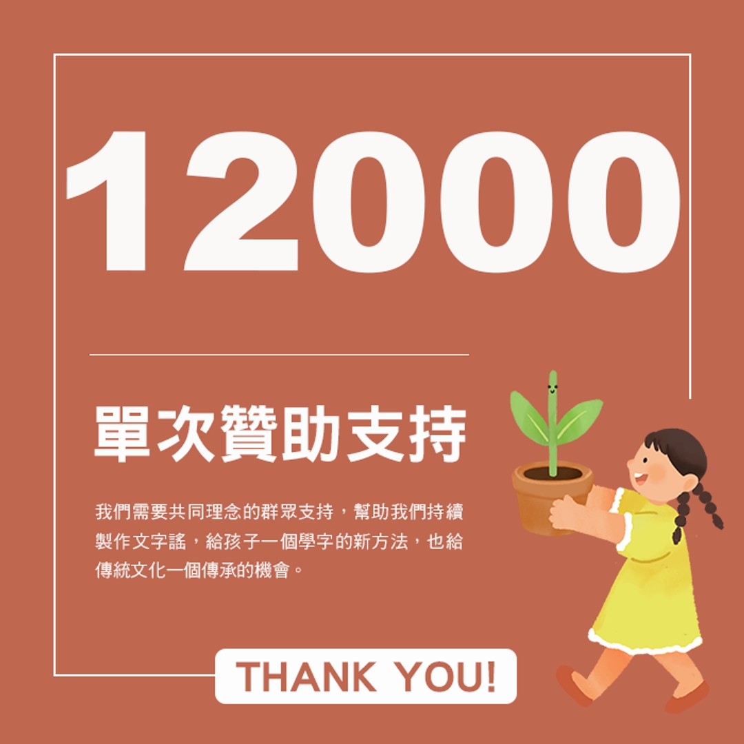 贊助支持12,000元