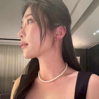 HERE DITAS PEARL DOUBLE NECKLACE 銀項鍊組(預購)