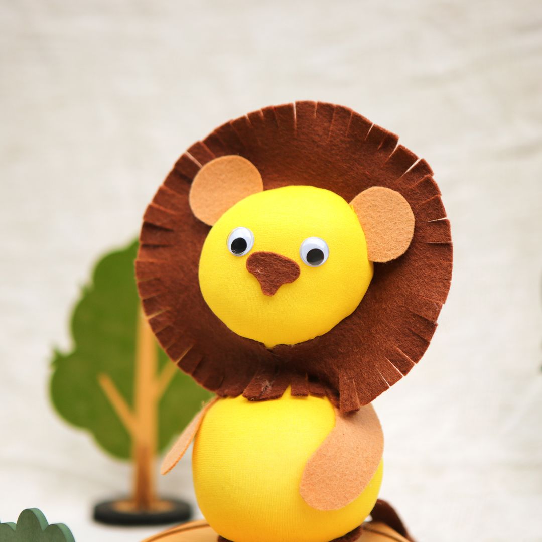 【 QQ動物執頭偶 】🦁獅子款