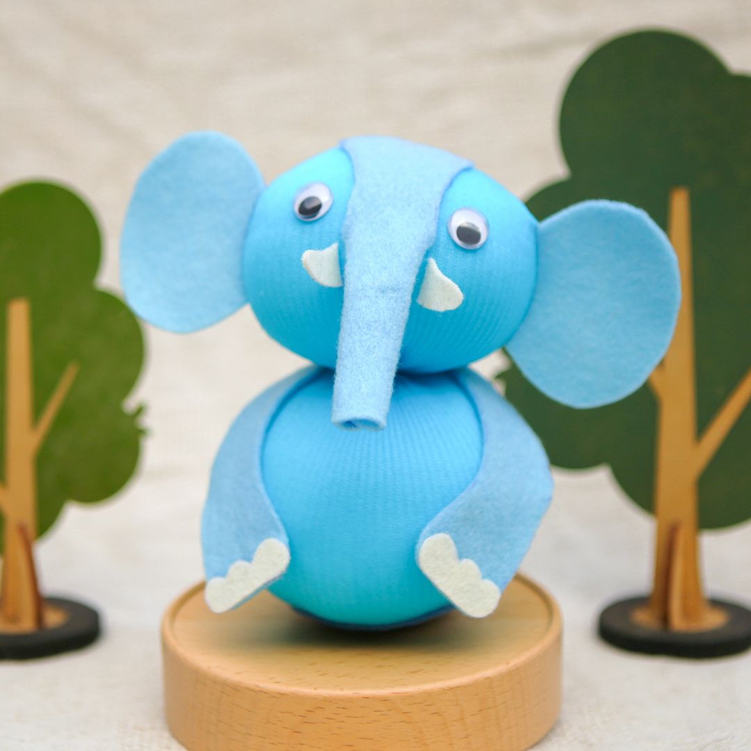 【 QQ動物執頭偶 】🐘大象款